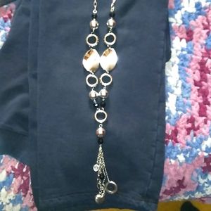 Long hang necklace and earrings